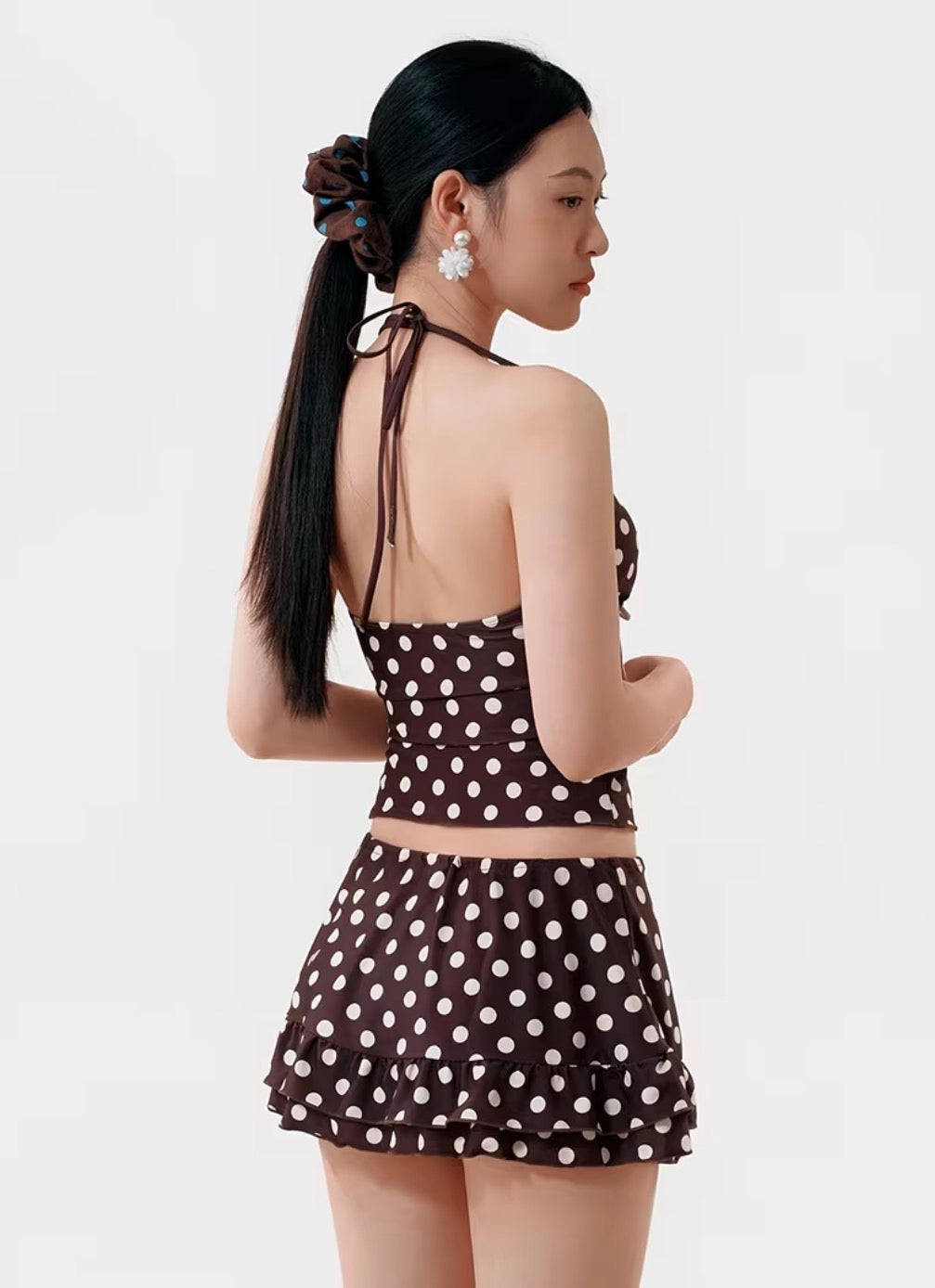 polka dot skirt bikini