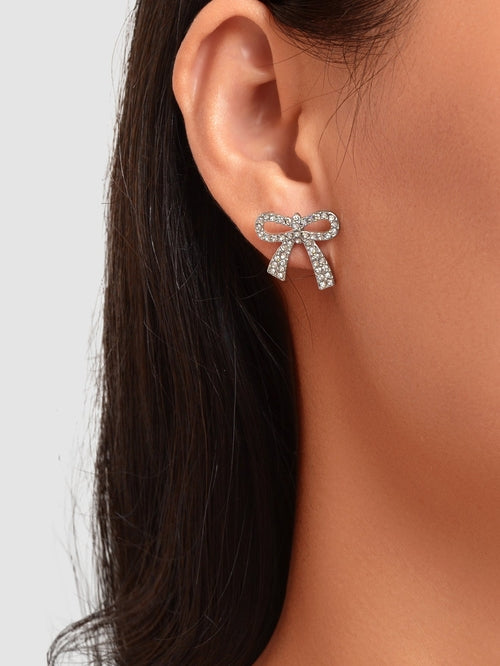 bow tie stud earrings