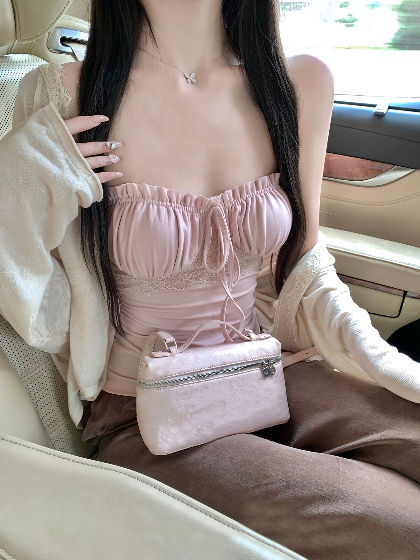 tied ruffle top - dresscoquette