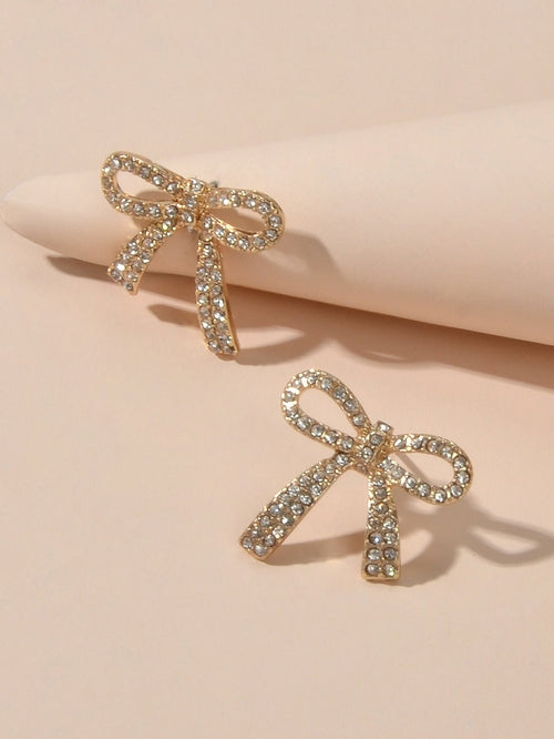 bow tie stud earrings