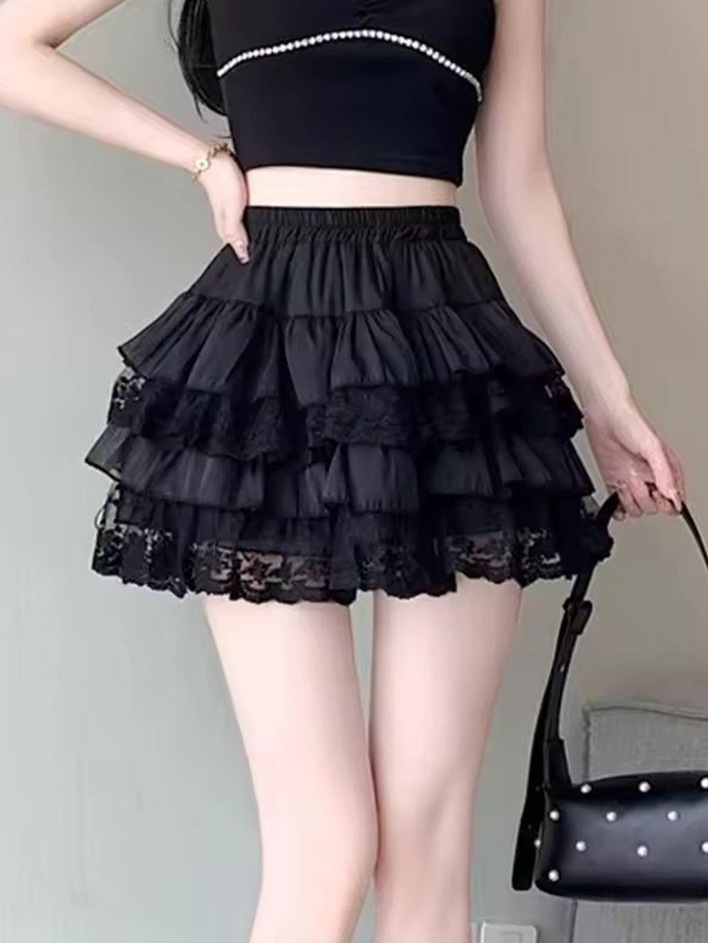 layered lace skirt