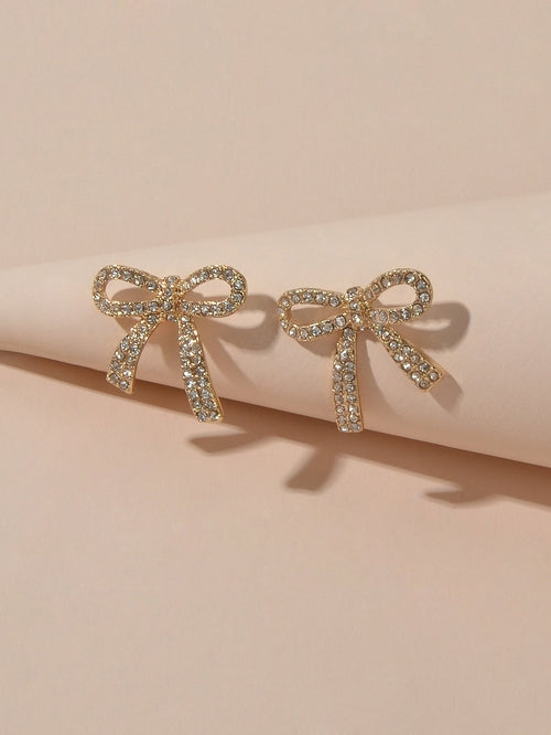 bow tie stud earrings