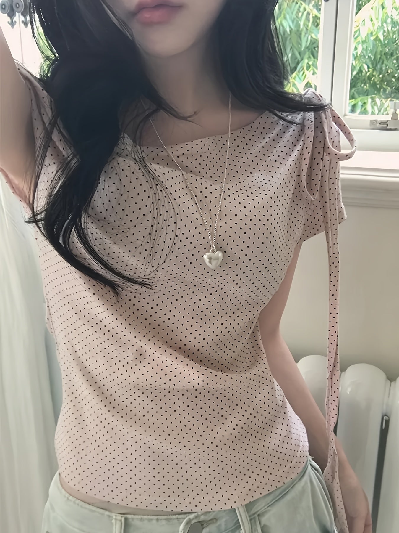 assymetric polka dot t-shirt