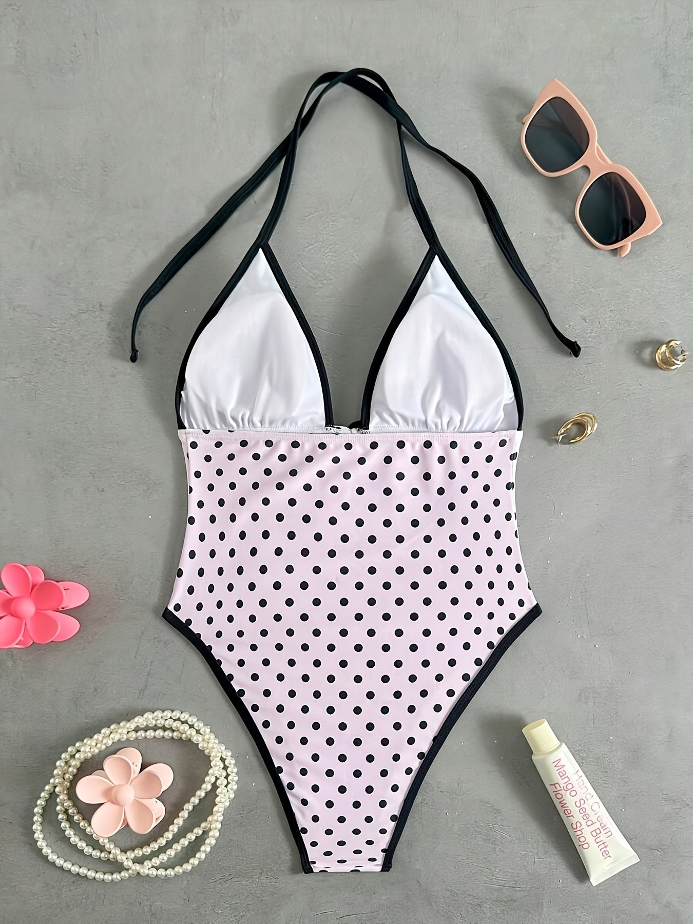 bow tie polka dot bathing suit
