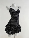 layered dress polka dots - dresscoquette