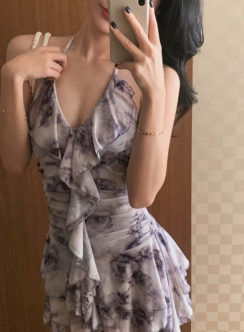 ruffle dress bathing suit