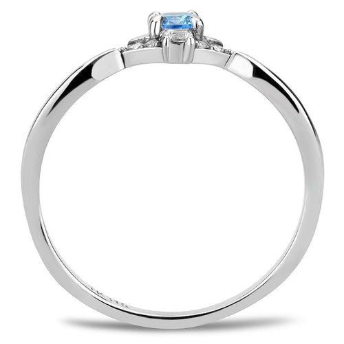 blue center stone ring