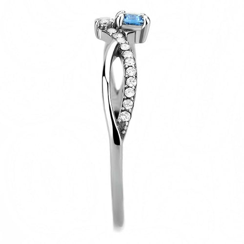 blue center stone ring