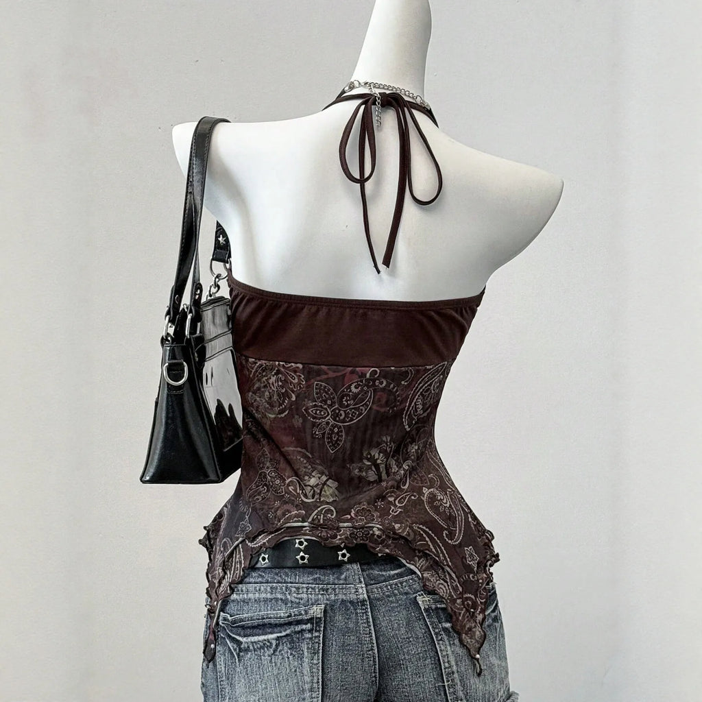 hanging neck shirt
