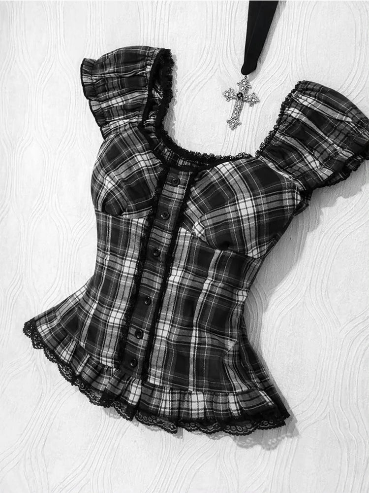 checkered top
