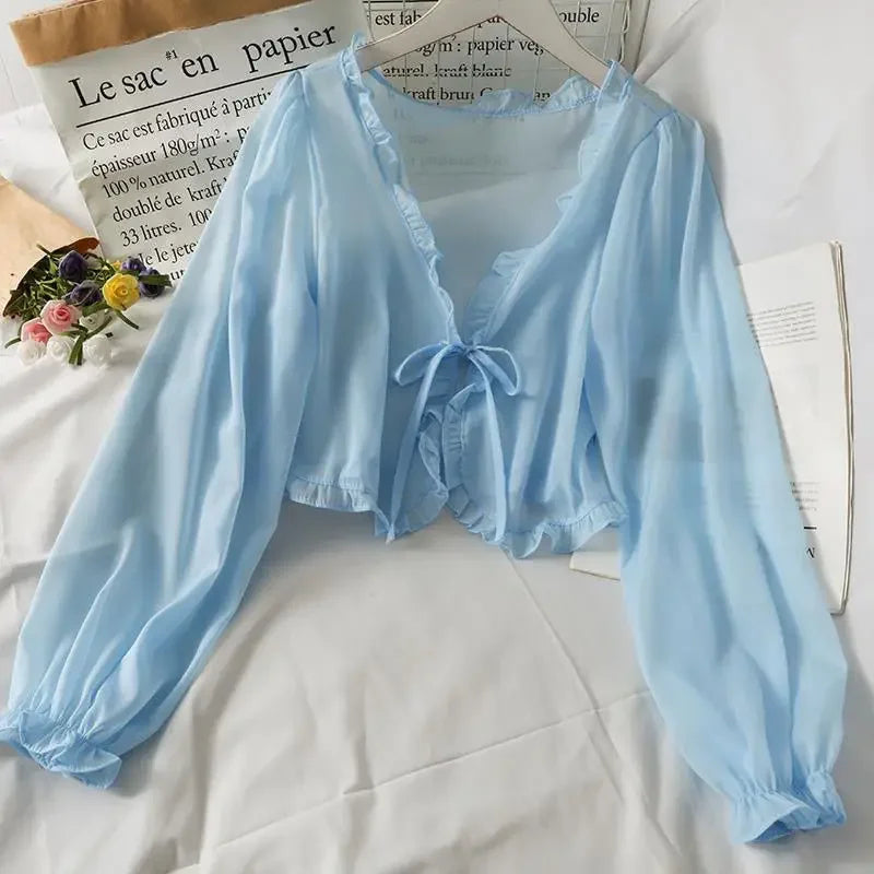 tie-front cardigan