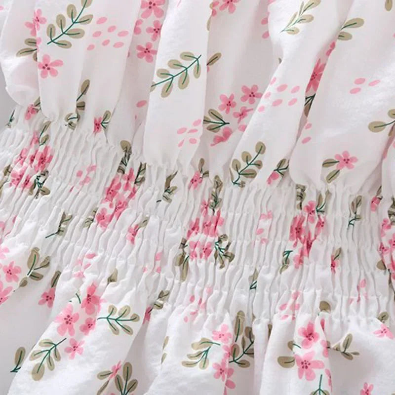 cropped flower blouse