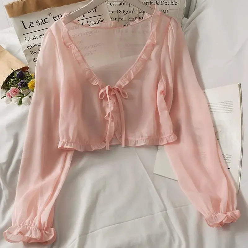tie-front cardigan