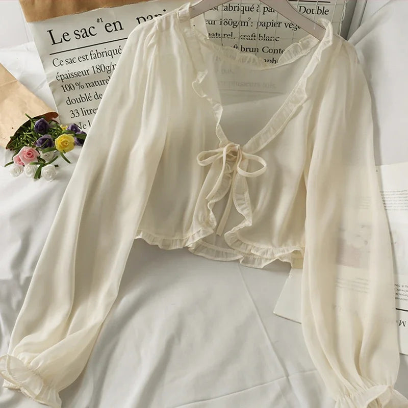 tie-front cardigan