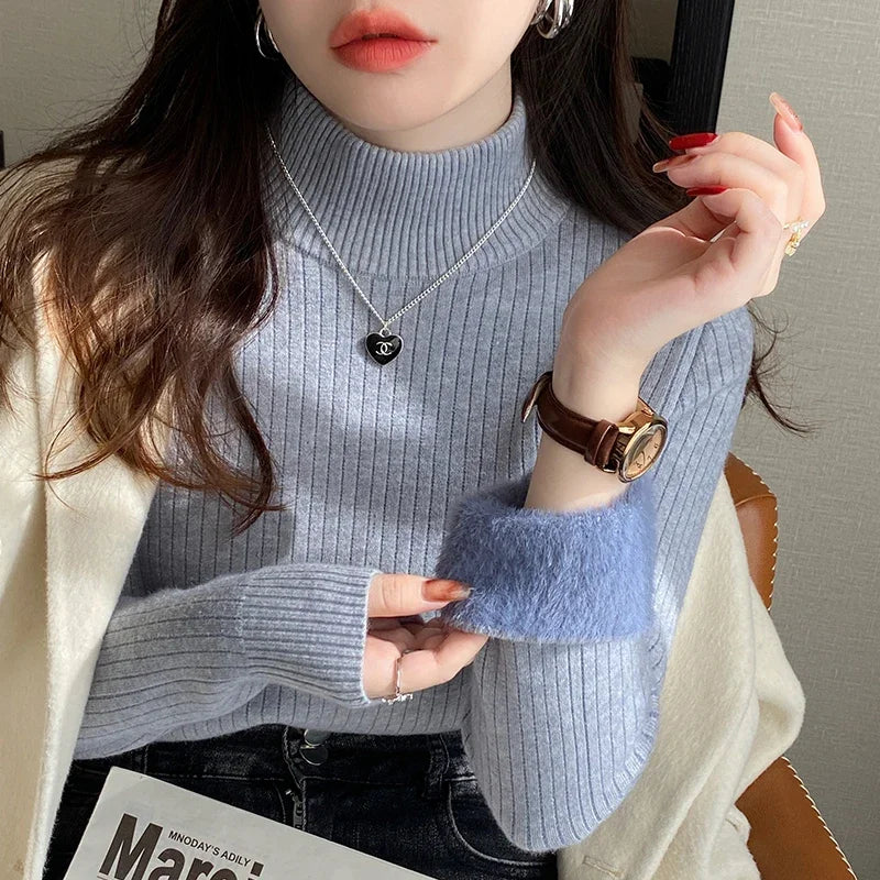 cropped turtle neck