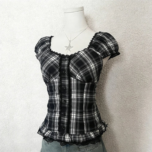 checkered top