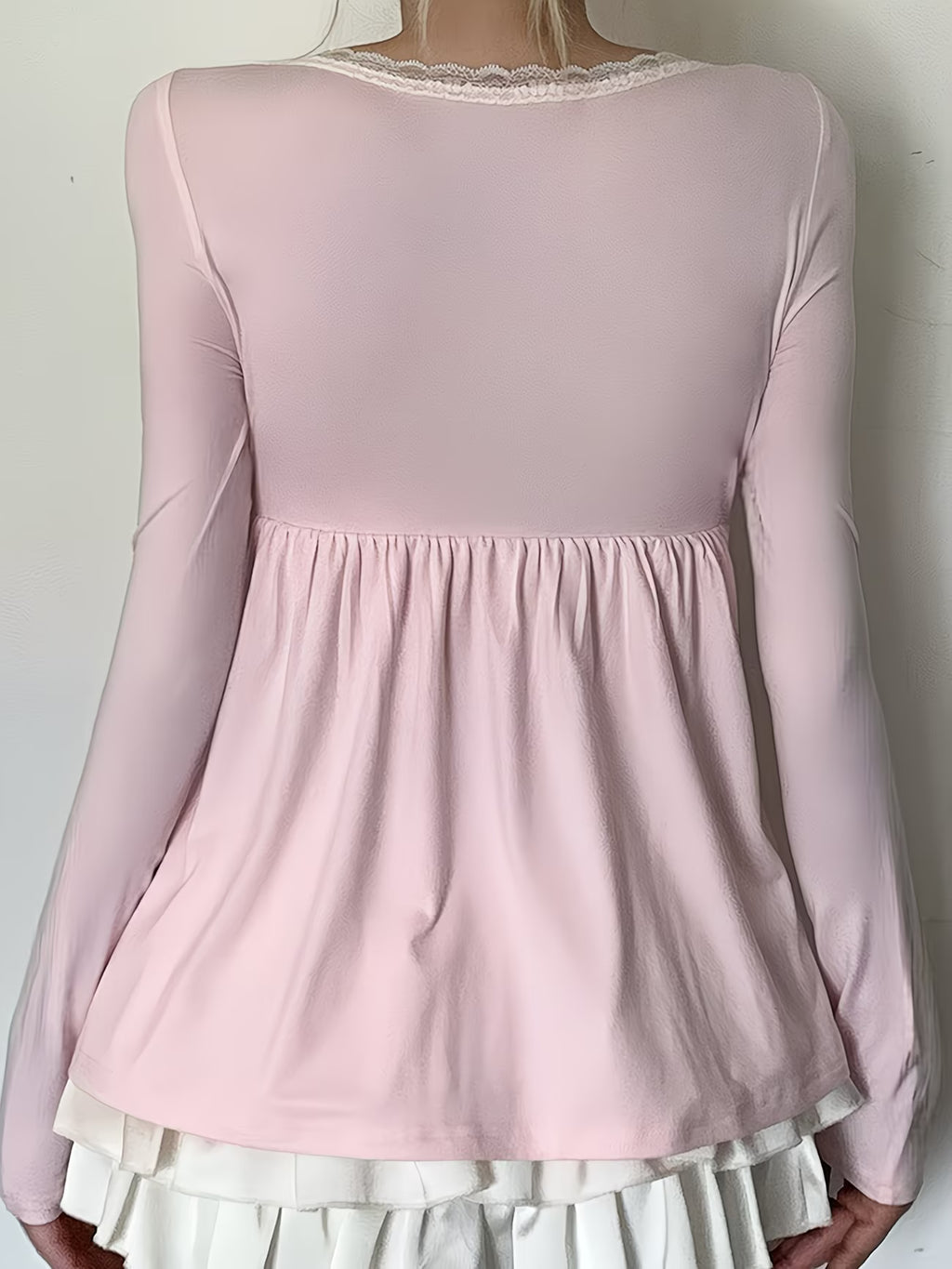 v-neck babydoll top bow tie - dresscoquette