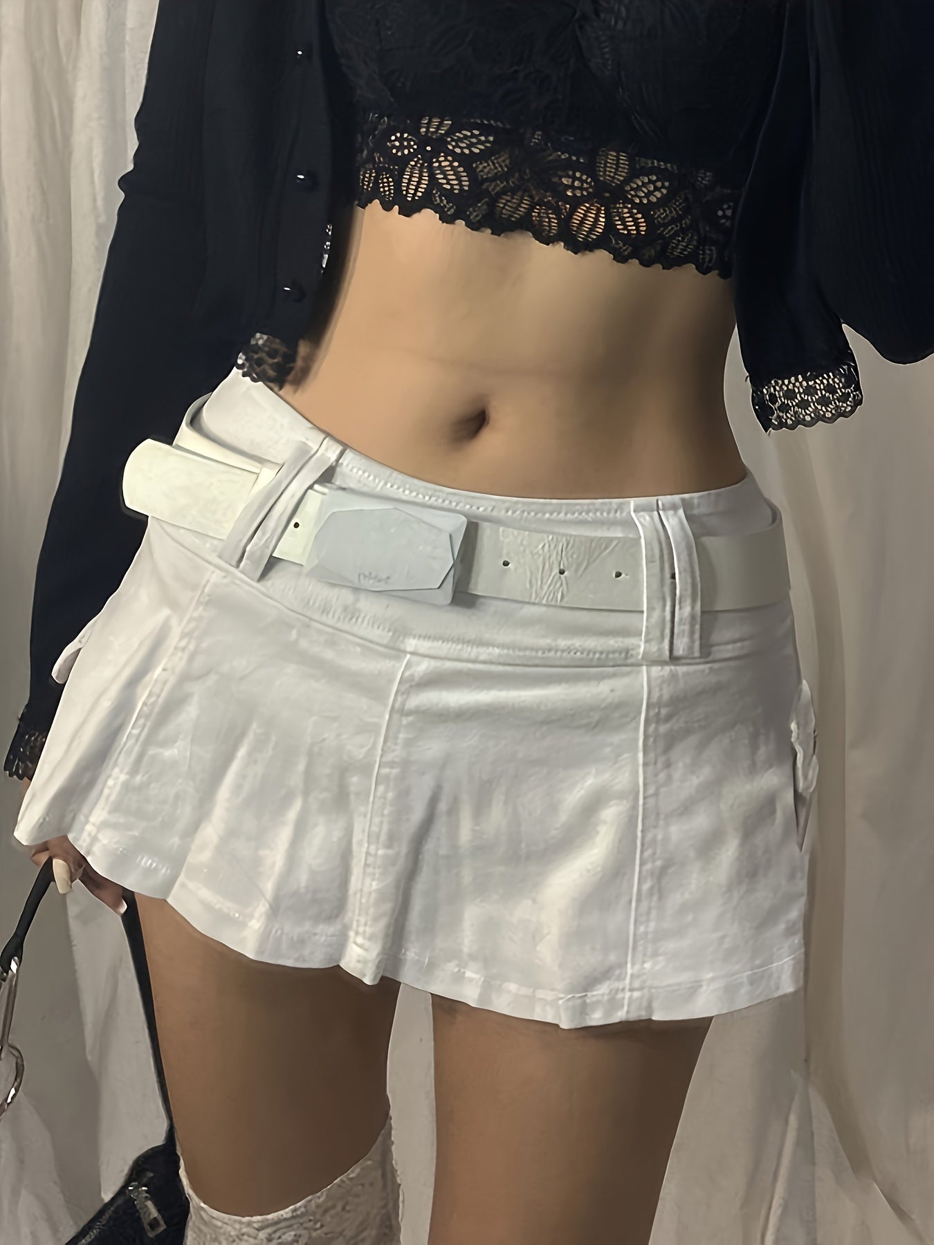 jeans skirt with pockets - dresscoquette