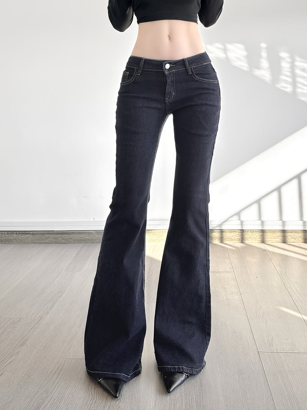 low rise flared jeans - dresscoquette