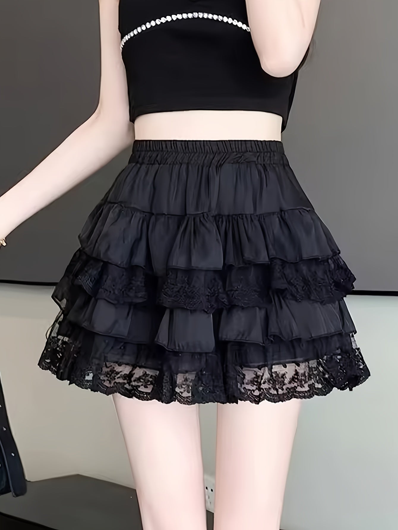 layered lace skirt