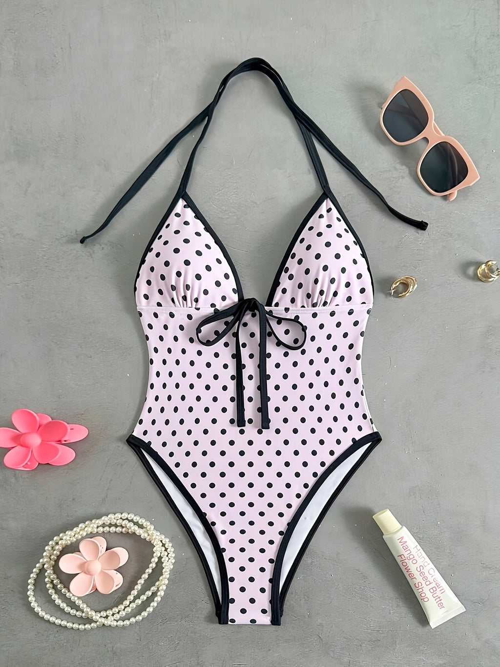 bow tie polka dot bathing suit