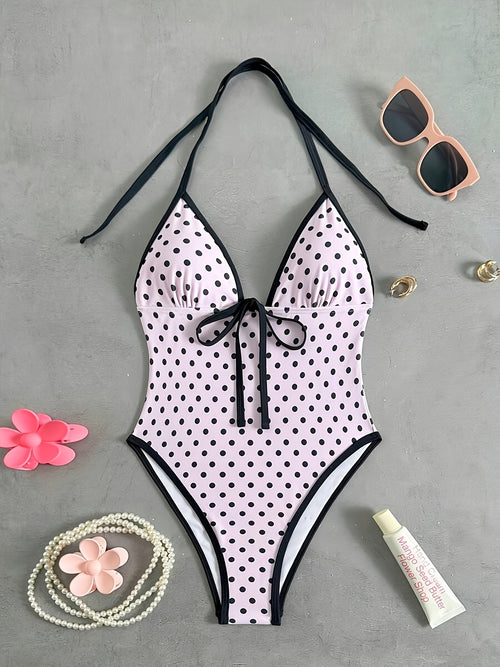 bow tie polka dot bathing suit