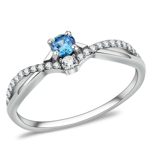 blue center stone ring