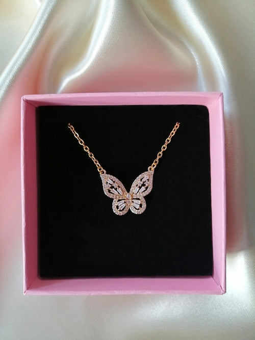 crested butterfly necklace