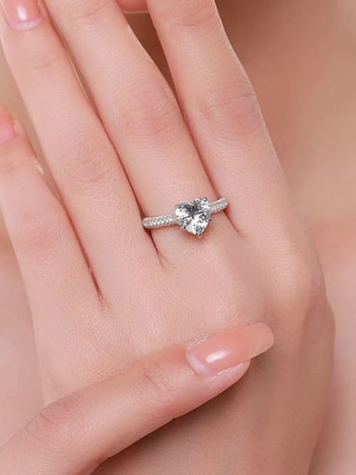 ice crushed heart ring