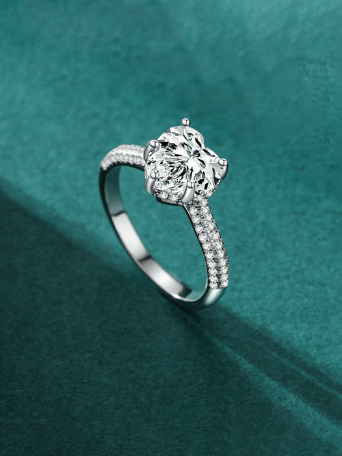ice crushed heart ring