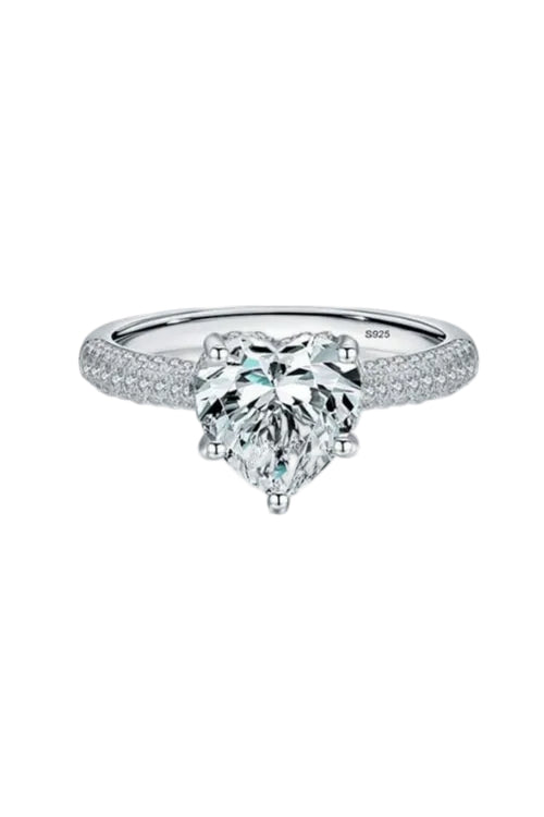 ice crushed heart ring