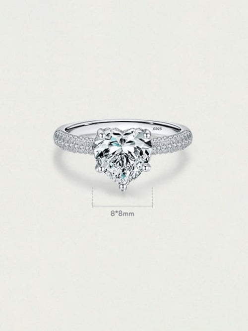 ice crushed heart ring