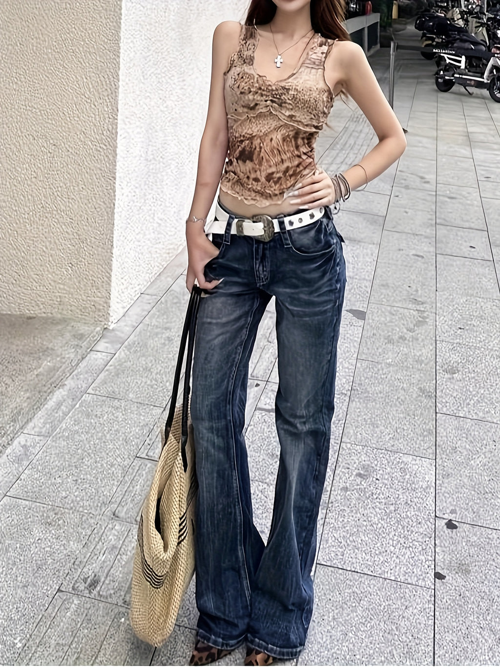 loose flared jeans - dresscoquette