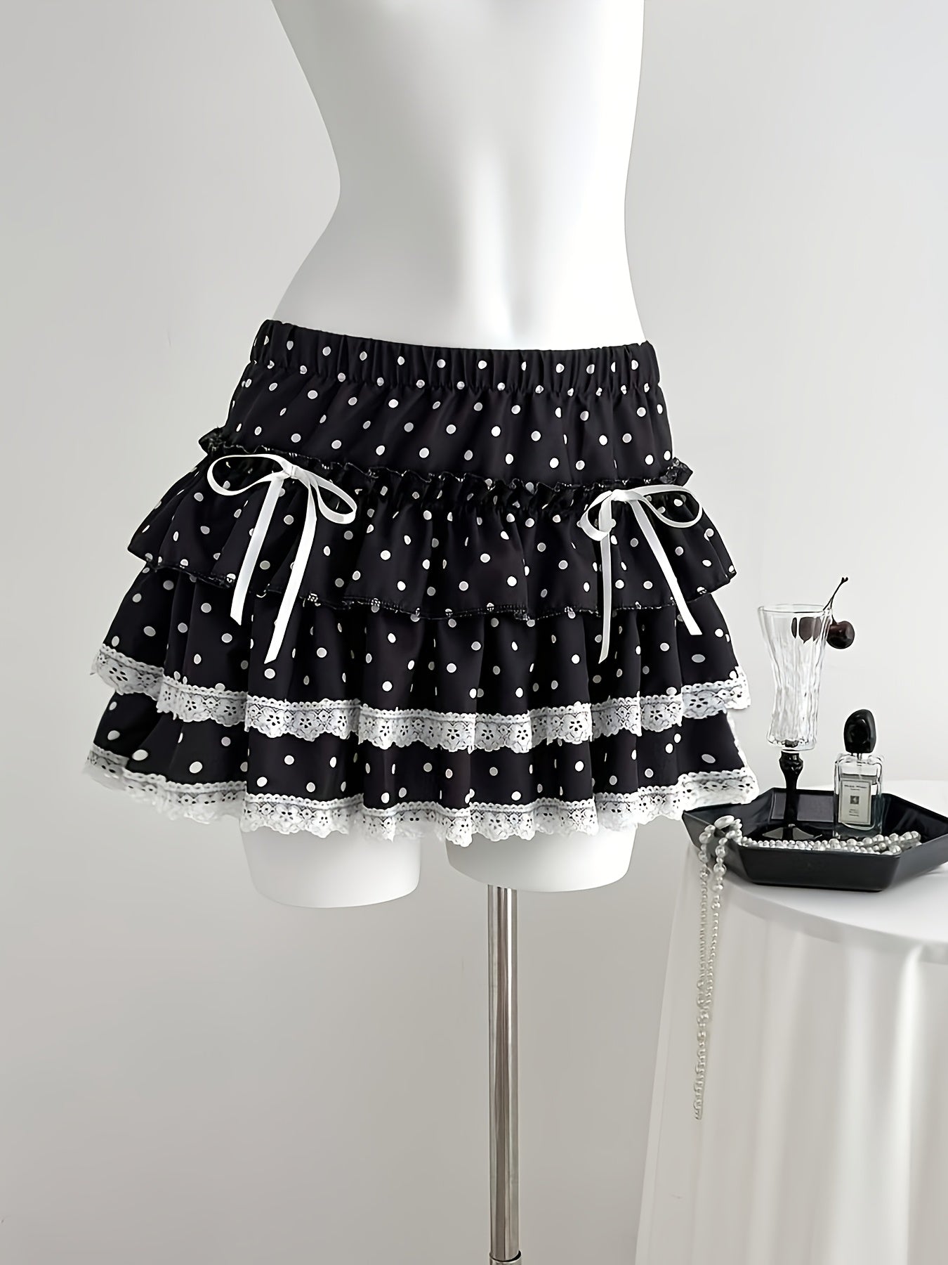 double bow tie lace skirt