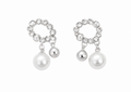 double pearl earrings