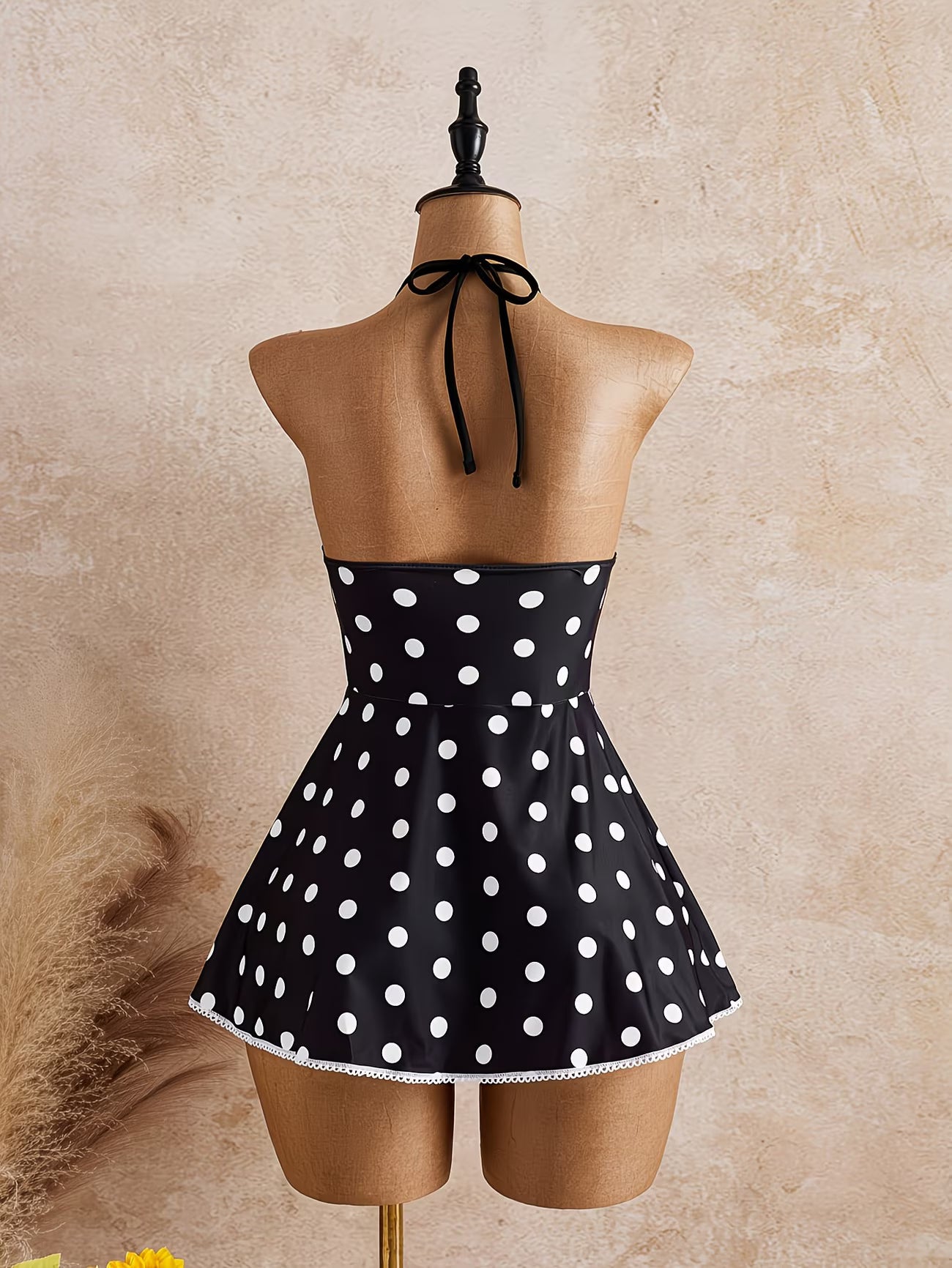 polka dot bathing suit dress