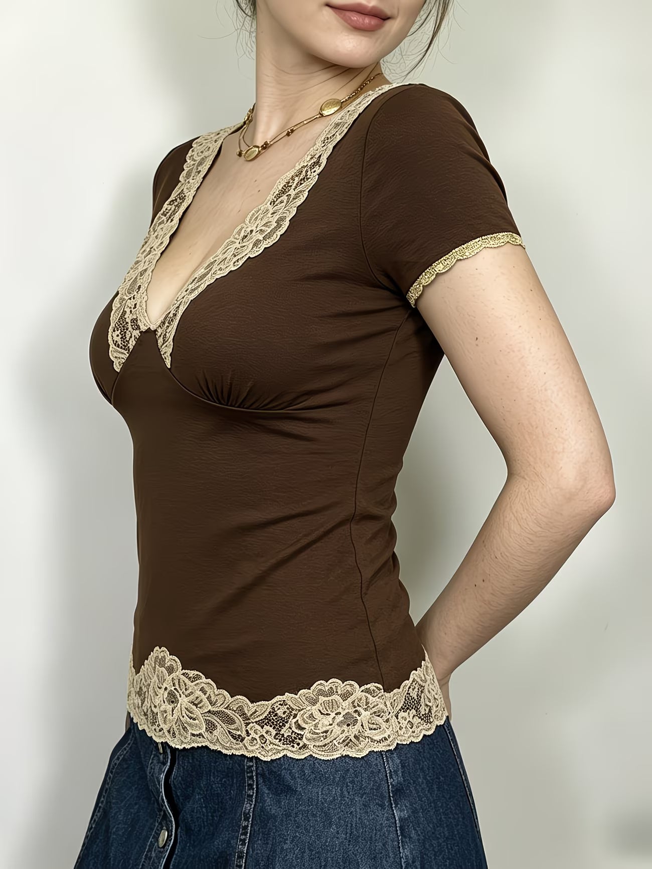 rose lace babydoll top - dresscoquette