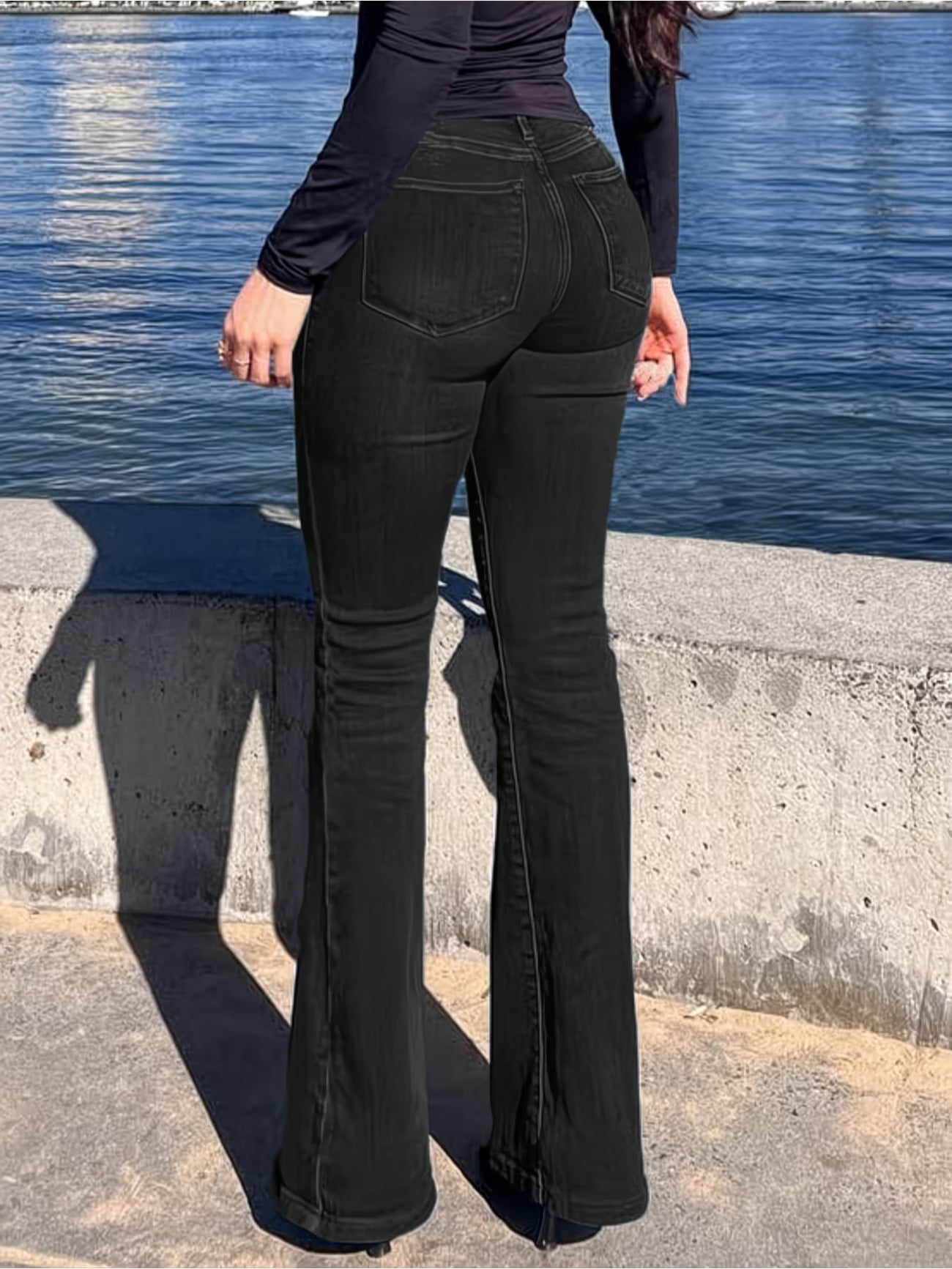 simple flared jeans