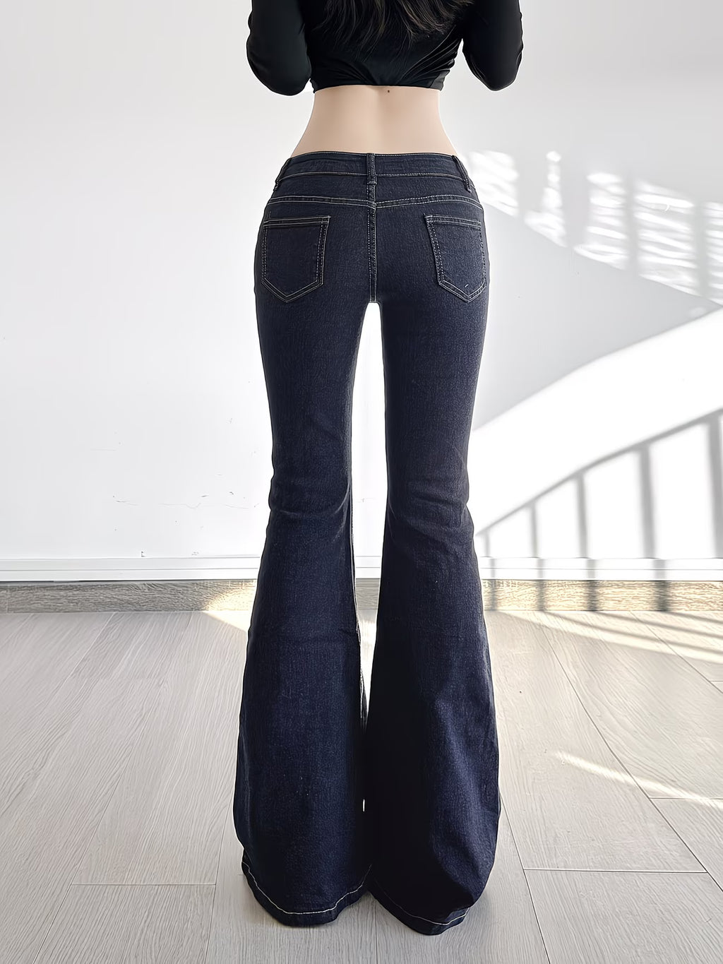 low rise flared jeans - dresscoquette