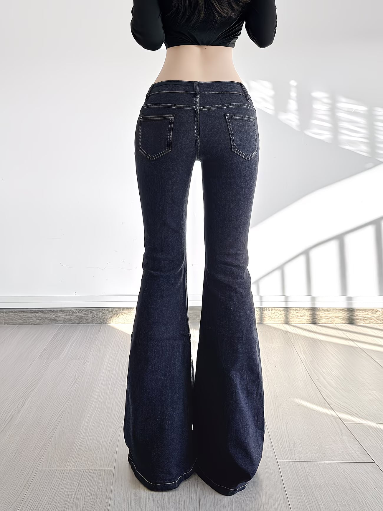 low rise flared jeans - dresscoquette