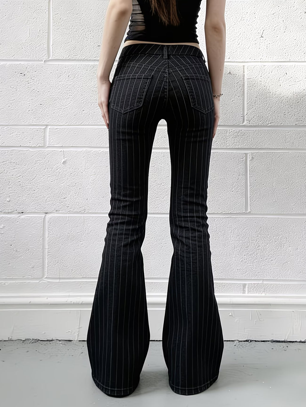 horizontally striped jeans - dresscoquette